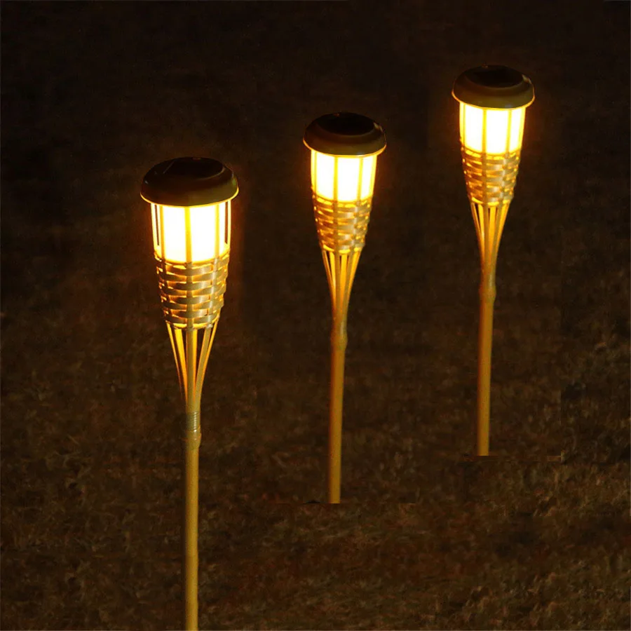 Bamboo Spike Spiral Torch Torches 29"H Set of 3 