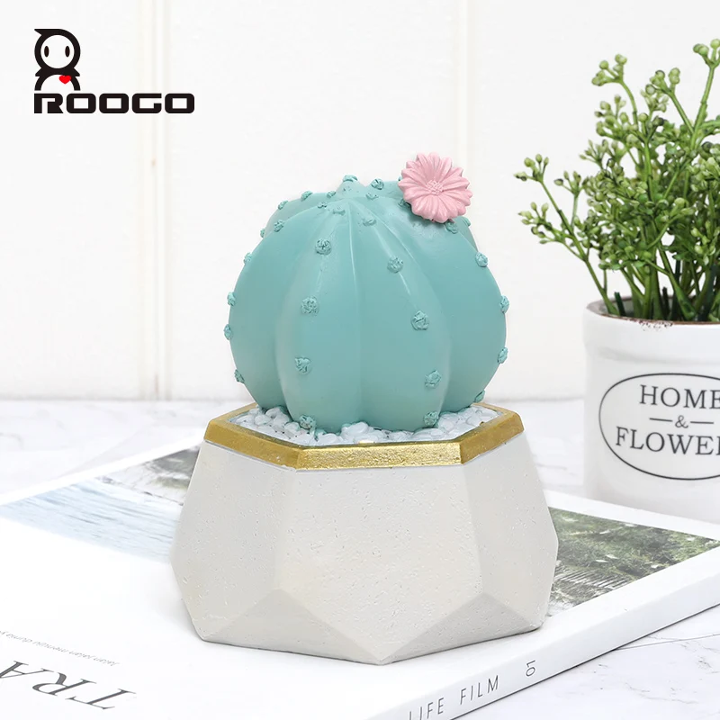 Roogo кактус из смолы цветочный горшок скандинавские фигурки для домашнего декора