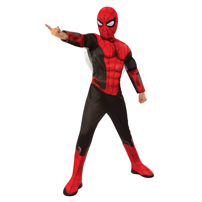 

The Newest Spider Suit Child Marvel Spiderman Far From Home Superhero Muscle Kids Halloween Trick-or-treating Cosplay Costume