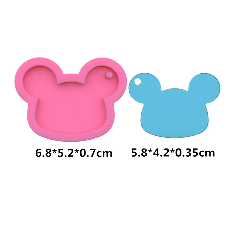 Halloween Silicone Mickey Minnie Mouse Mickey Pumpkin Head Mickey Ghost Keychain Silicone Molds for Epoxy Resin keychain pendant molds