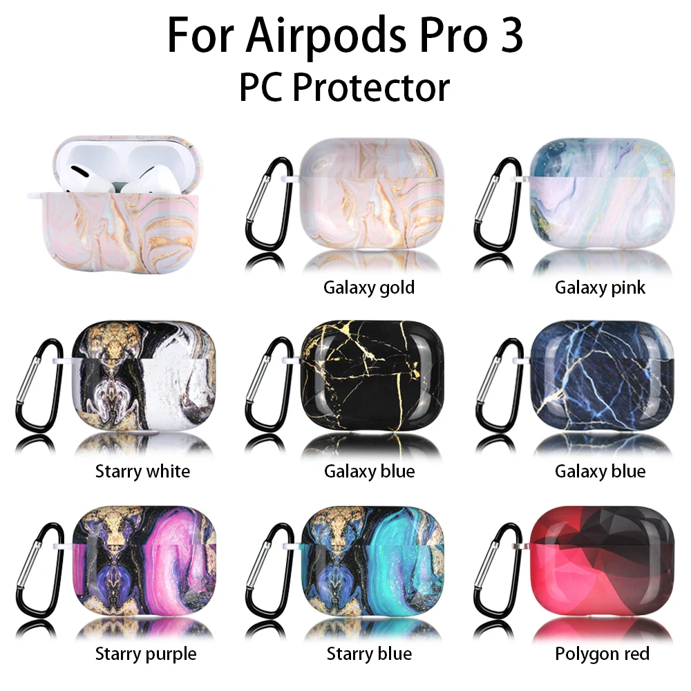 Marble Pattern Cases For Airpods pro Earphone Case Cute Cover PC Protector Apple Pro 3 Air Pods 1 Shell Sleeve Coque | Электроника