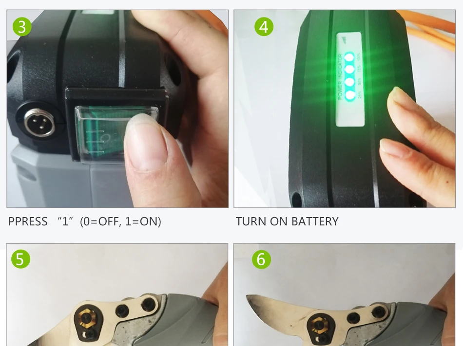 35 мм Резка супер светильник литиевая батарея виноградник Электрические Ножницы Лучшие садовые инструменты