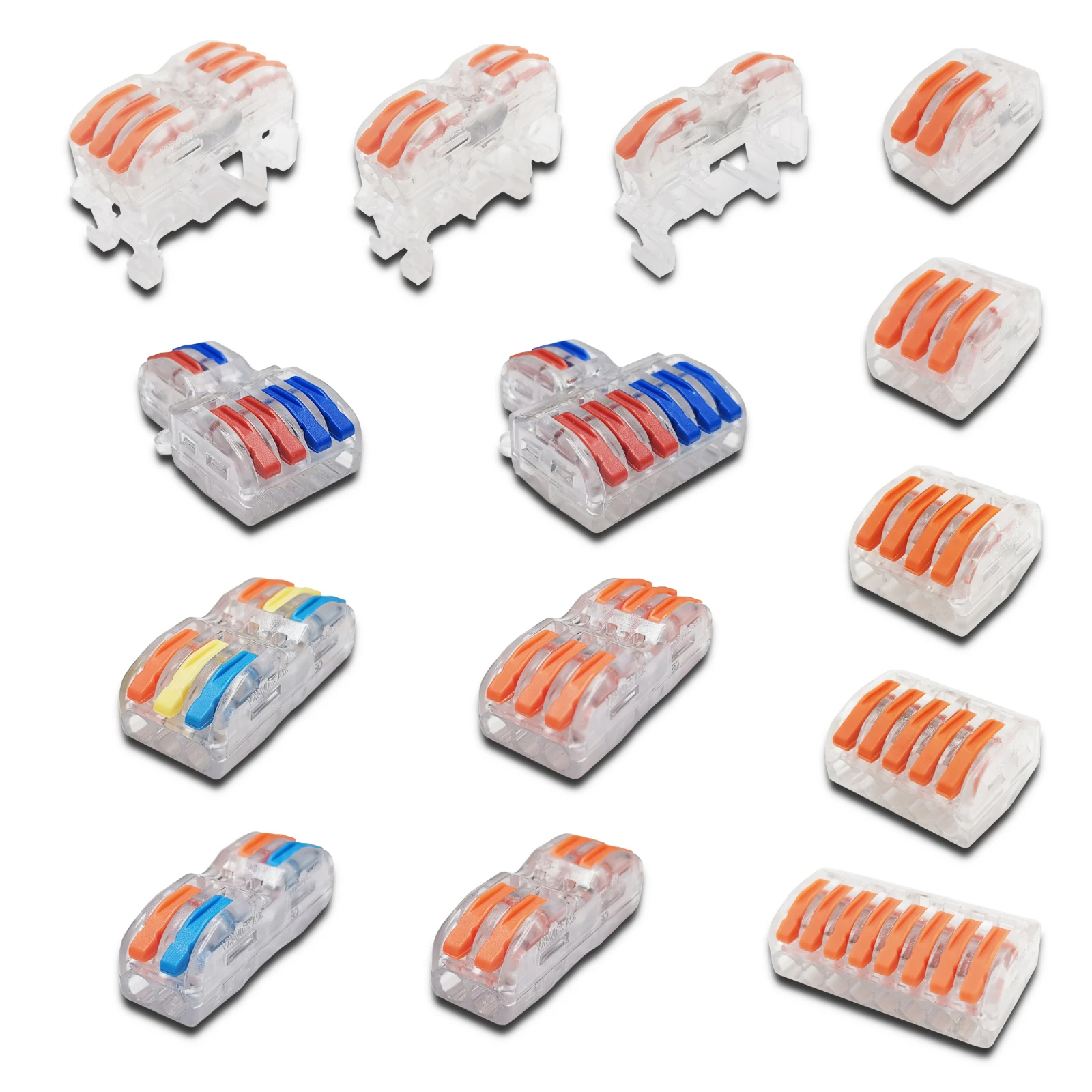 

Mini Fast Wire Cable Connectors Universal Compact Conductor Spring Splicing Wiring Connector Push-in Terminal Block SPL-2/3 212T
