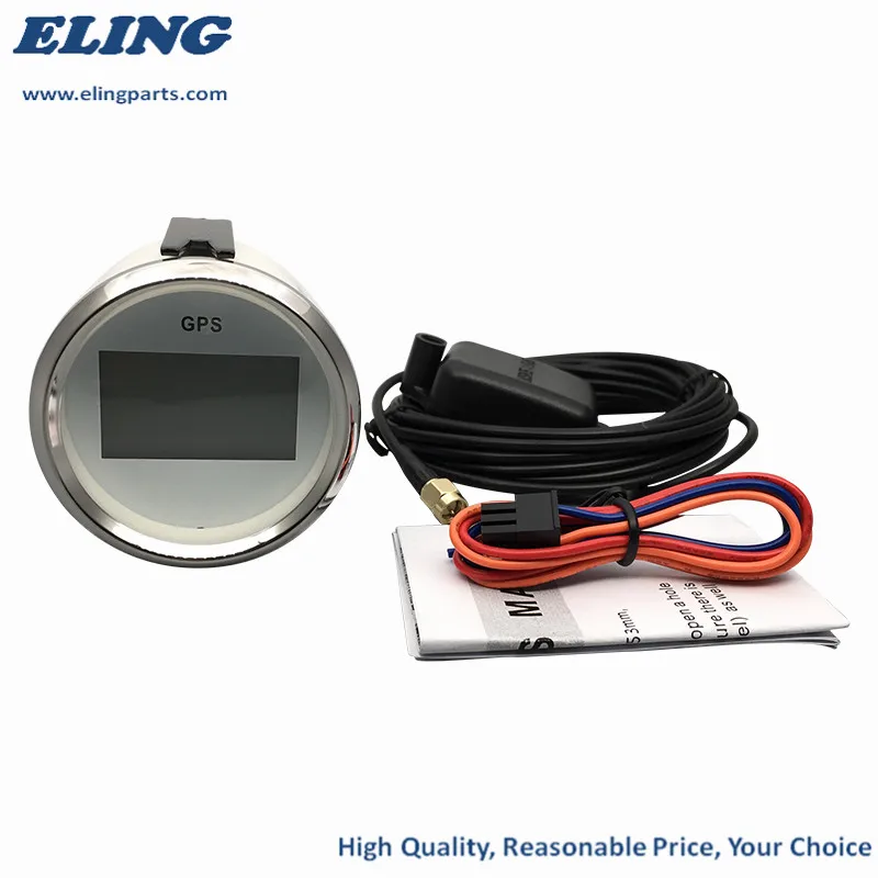 52mm Universal 2" Digital GPS Speedometer 0 999KM Knots MPH Gauge for