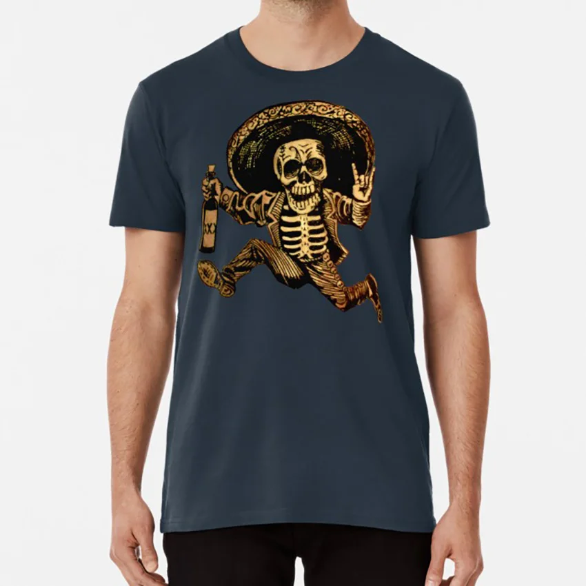 Посада День мертвых Outlaw Футболка день dia de los muertos мексиканское народное искусство