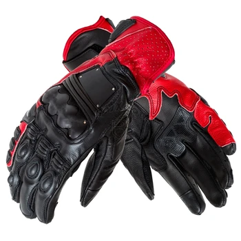 

New 4 Colors 100% Genuine Leather Dain 4 Stroke 2 Motorcycle Gloves Racing Driving Motorbike GP PRO Cowhide Touch screen Gloves
