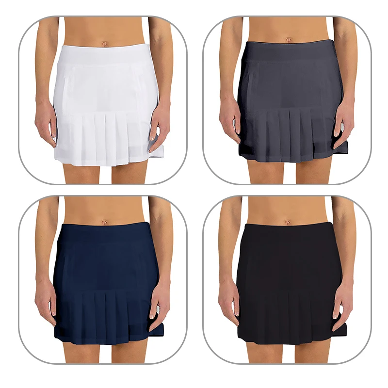 CUGOAO 2in1 White Pleated Skirt Short Woman Elastic High Waist Mini Skirts Sexy Mircro Summer Solid Tennis Skirt