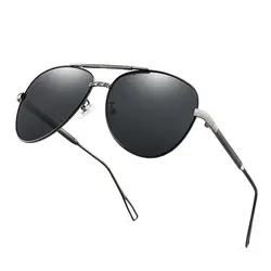 Брендовые мужские поляризованные солнцезащитные очки Классический дизайн винтажные металлические мужские солнцезащитные очки для