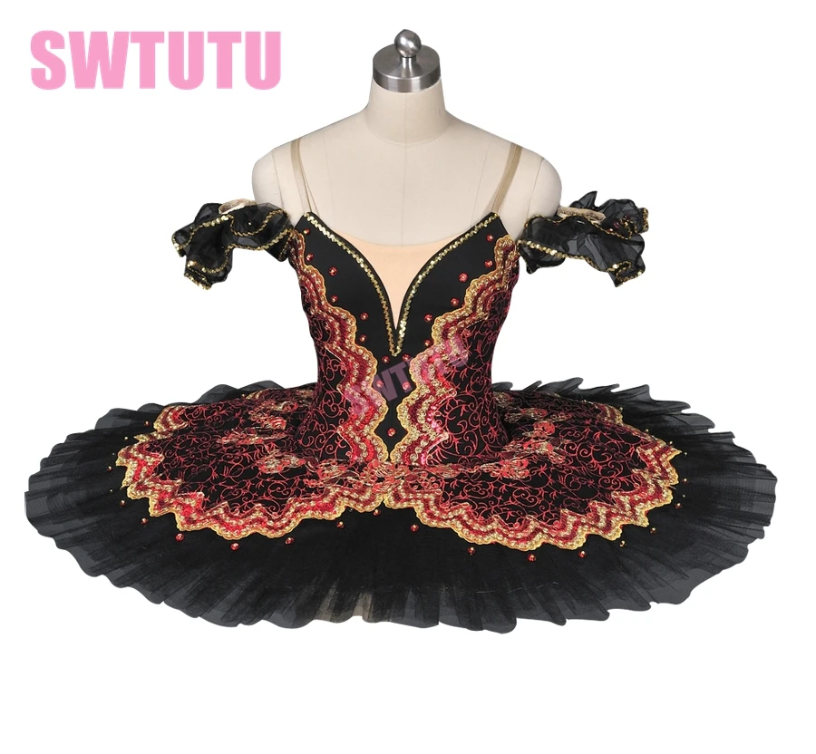 

Adult red swan lake ballet performance costume,black professional ballet tutus,black swan costume,red ballet tutu