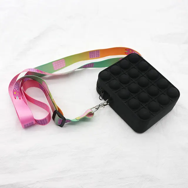 New Popit Mini Money Wallet Fingertip Toys Push Bubble Popite Pendant Bag Hot Sale Adult Decompression Toys Children Anti-Stress 0132-M