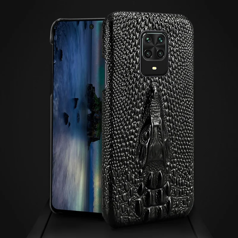 Genuine 3D Dragon Head Leather Case for Xiaomi Redmi Note 9 Pro 9S Note 8 Pro 7 Cover For Mi 11 10 8 9 9T 10T Pro Poco X3 NFC M3