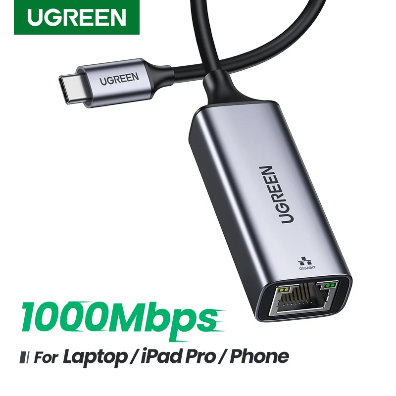 UGREEN USB C Ethernet USB-C to RJ45 Lan Adapter for MacBook Pro Samsung Galaxy S9/S8/Note 9 Type Network Card | Компьютеры и офис