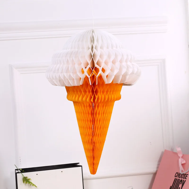Honeycomb Balls Ice Cream Paper Lanterns Wedding Decorations FavorsEvent PartyBaby ShowerBirthday Party Supplies SD41 (3)