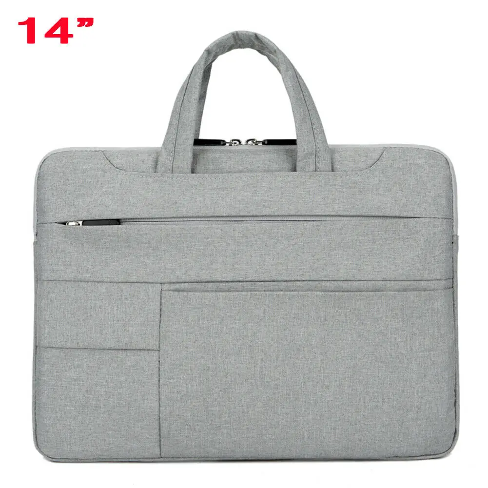 Men Briefcases Notebook Laptop Sleeve Carry Case Bag Handbag For Mac MacBook Air Pro 13"14"15" - Цвет: Gray 14