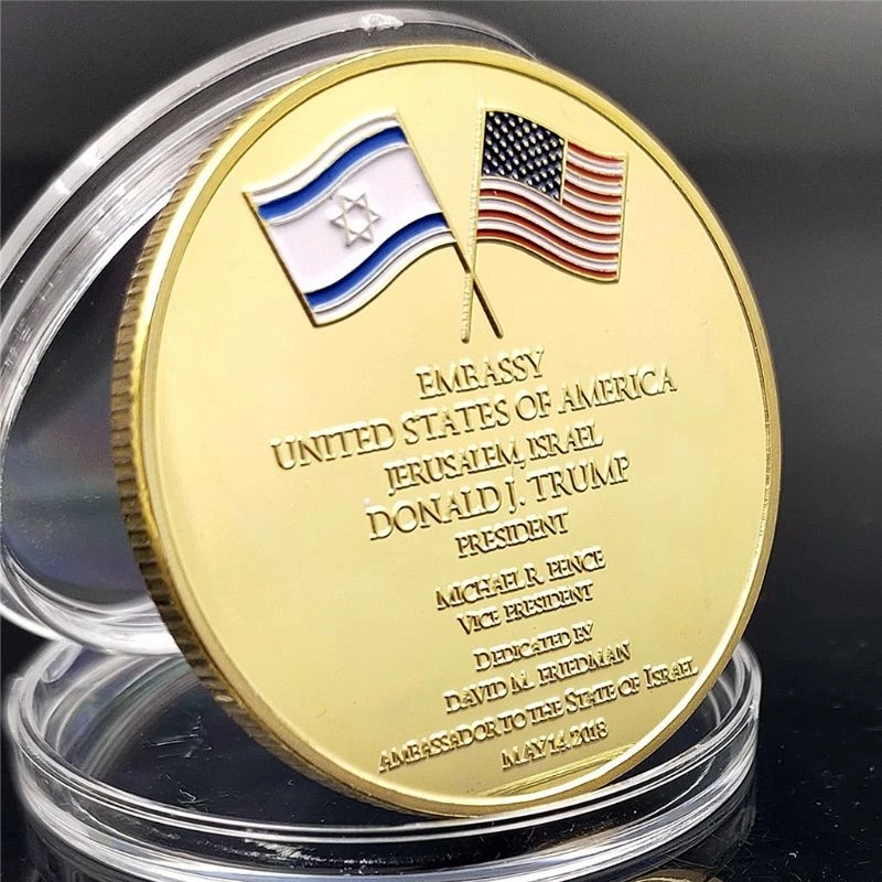 Новое здание «Jerusalem Embassy» в США-это элегантная и дружественная Памятная коллекция монет, подарочный сувенир, художественный металлический