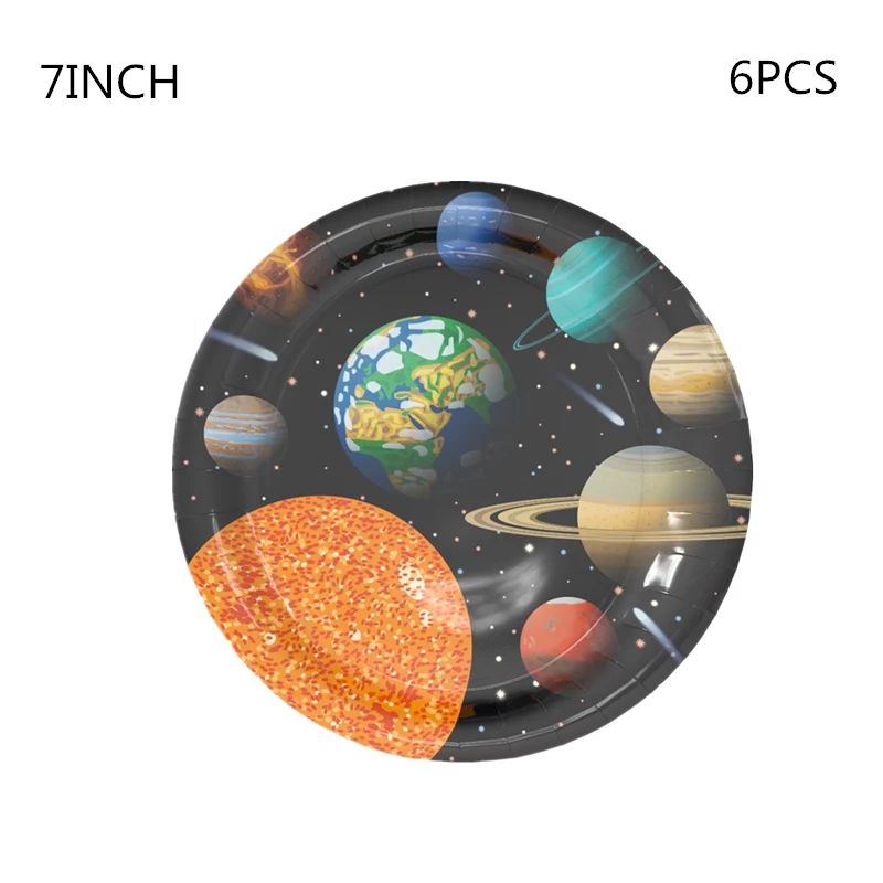 

Outer Space Party Decor Solar System Tableware Tablecover Plate Cups Cupcake Topper Birthday For Boy Planet Theme Party Supplies
