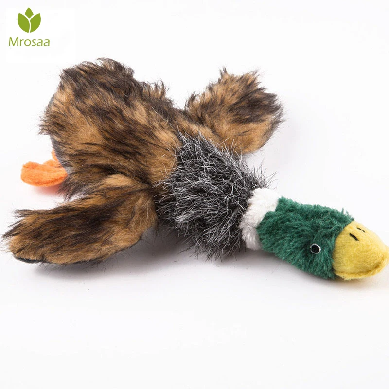 

Mrosaa Plush Durable Squeaker Dog Toys Dog Toy Brown Funny Chew Squeaker stuff Duck Sounds Pets Toy for Dogs Cat Pet Supplies