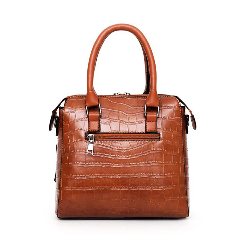 SMOOZA 4PS Women Bags Set Luxury Crocodile Female Handbags PU Leather Shoulder Bags Brand Tassel Composite Bags Messenger Bag 4