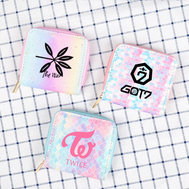 Wanna One Twice Got7 EXO Creative Gradient Coin Purse Card Bag Fancy keep Spinning Top MOMO XIUMIN SUHO BAEKHYUN | Багаж и сумки