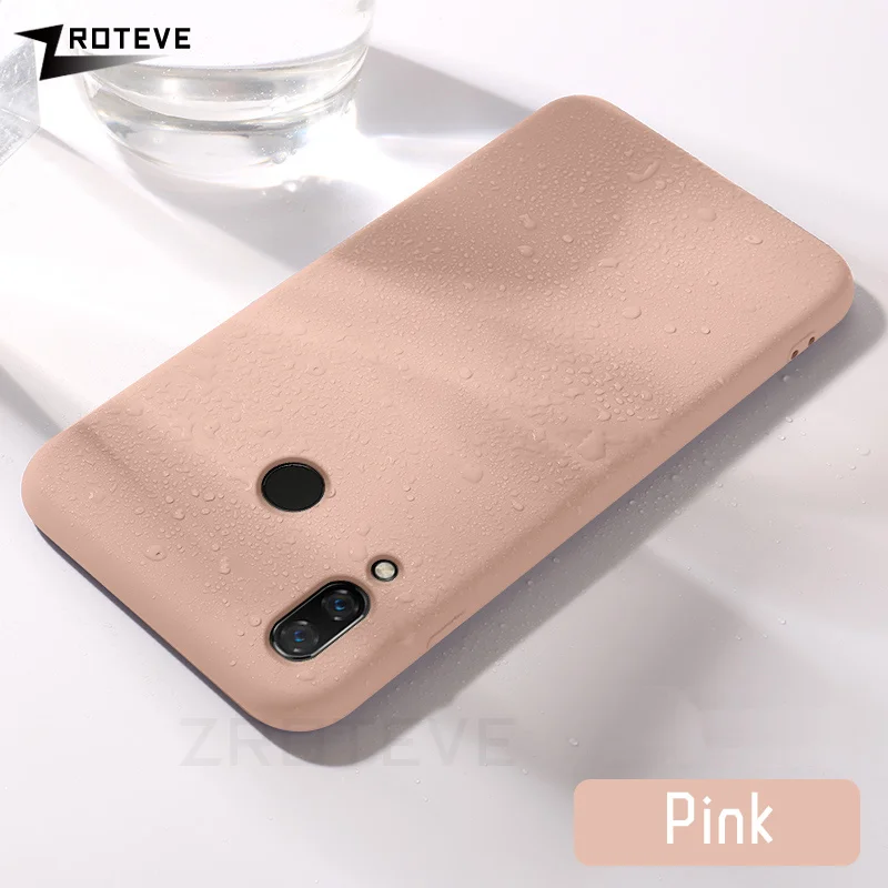 Pink Для P Smart чехол ZROTEVE мягкая кожа сенсорная крышка жидкие силиконовые чехлы для huawei PSmart P Smart Plus чехол для телефона - Цвет: Pink
