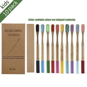 

Environmentally Wood Rainbow Toothbrush Bamboo For child 5PCS adult ToothBrush Bamboo Fibre Wooden Handle Tooth brush Whitening