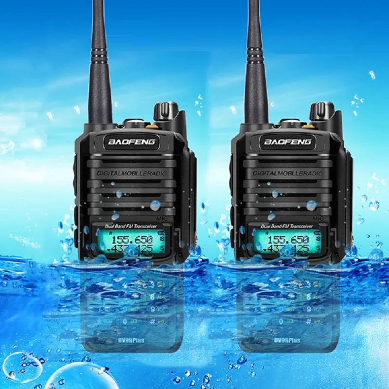 2 шт. Водонепроницаемая рация baofeng UV-9r plus Cb радио дальние радиосвязи для автомобиля Охота любительский радио раци - Цвет: 2pcs  radio