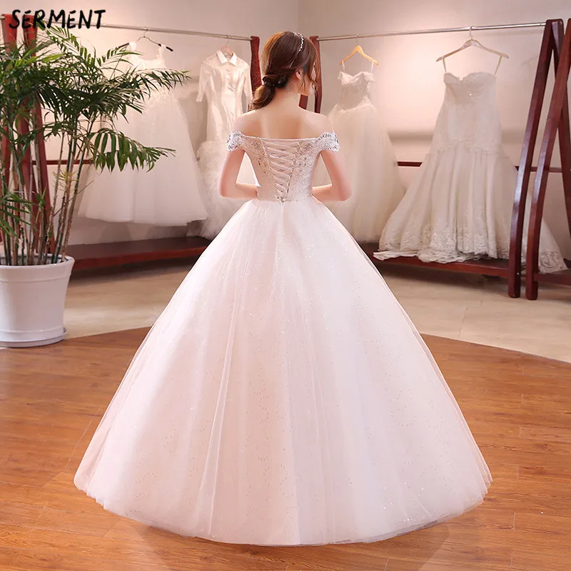 

Wedding dress 2019 explosions spot large size sexy beautiful noble luxury simple spot discount French wedding dress