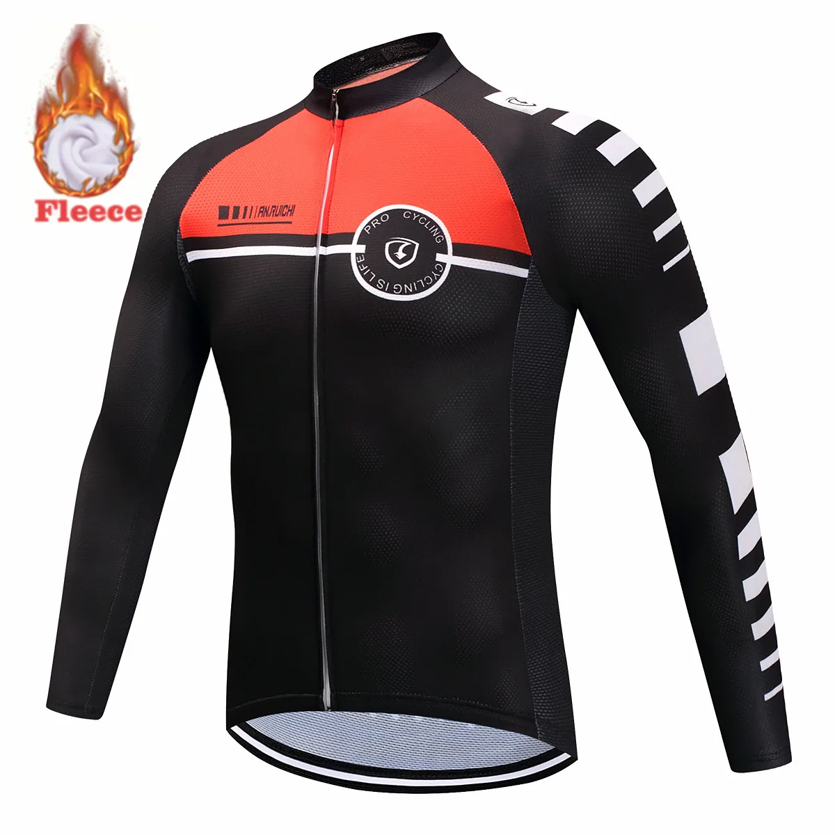 Long jersey 1 Горячая флисовая майка с длинными рукавами Джерси для езды bib набор велосипедный костюм - Цвет: Long jersey 1