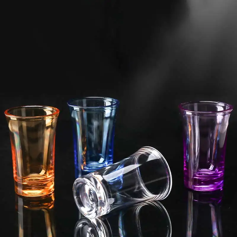 10pcs Acrylic Shot Glass Colorful Spirit Glass Unbreakable Bar Club Liquor Vodka Whiskey Wine