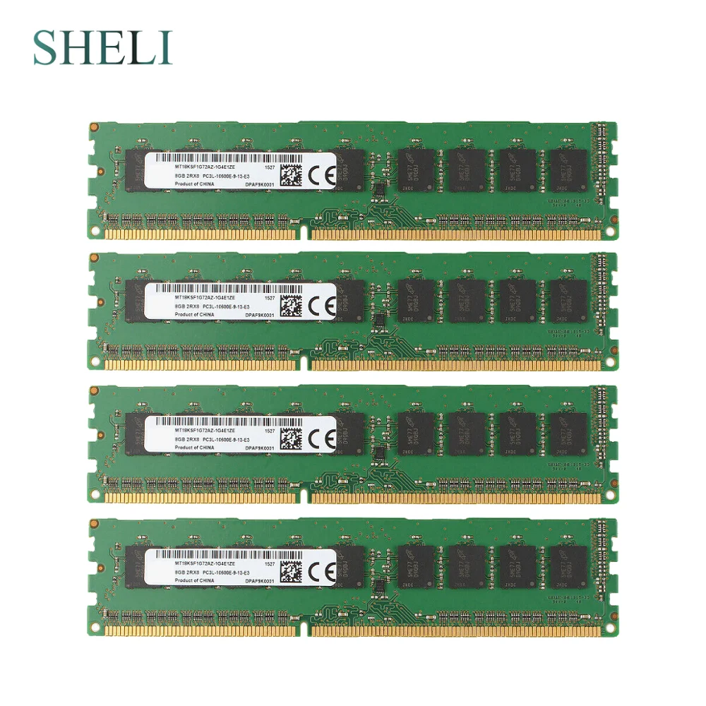 SHELI 4 ГБ/8 ГБ 2Rx8 PC3L-10600E/12800E DDR3 1333 МГц/1600 МГц 240Pin ECC Серверная Память DIMM ram