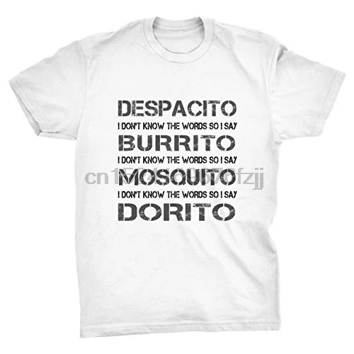 Забавная футболка Despacito Burrito Mosquito Dorito |