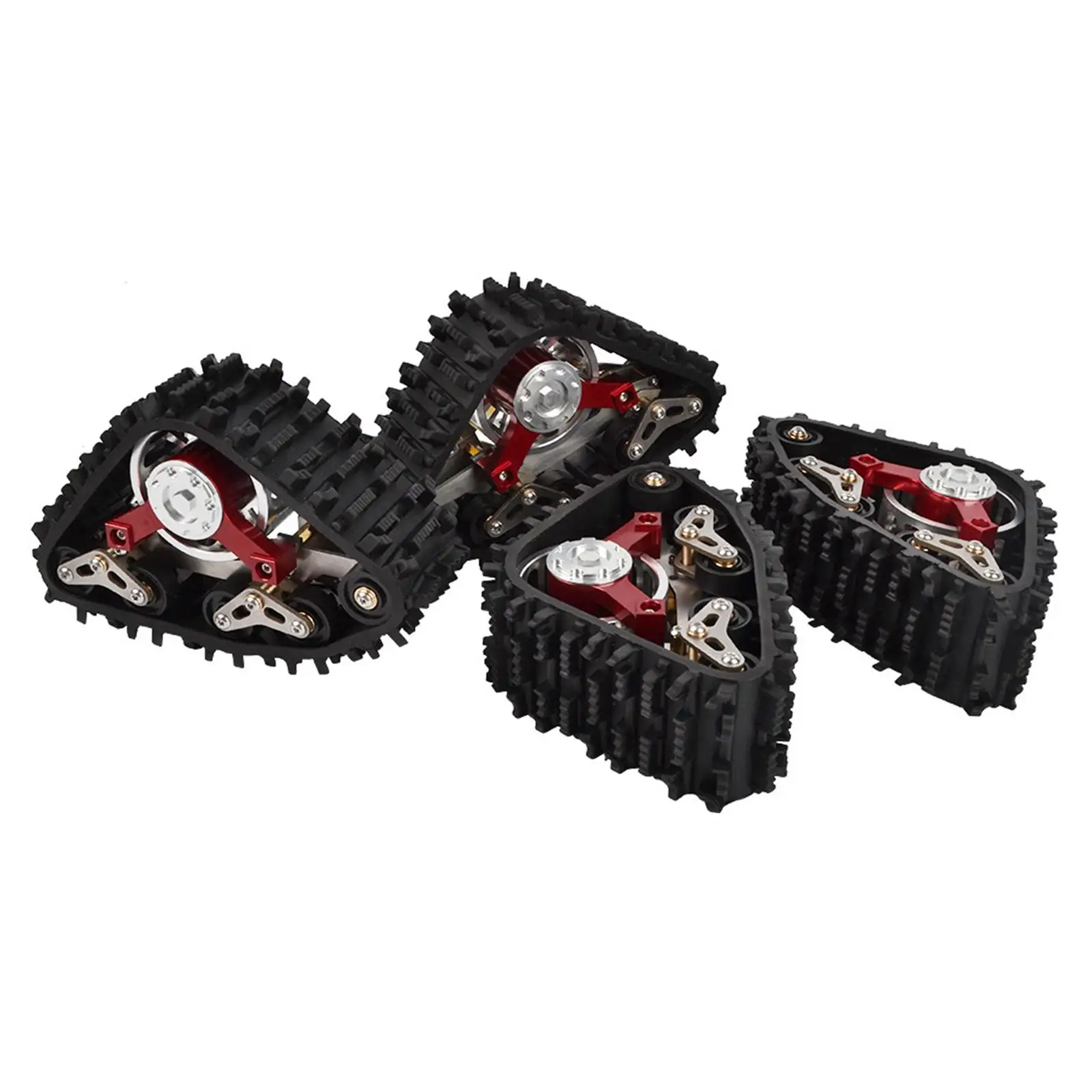 4Pcs 1:10 Sandmobile Conversion Snow Tyres RC Truck Track Wheel for TRX4 Defender RC Vehicles Car DIY Accs Upgrade