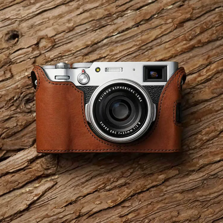 MrStone Fuji X100V защитный кожаный чехол для камеры полукомплект из воловьей кожи |