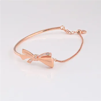 

Memnon jewelry Mother's day Rose bow bracelet 925 Sterling Silver fine jewelry bracelets for Women bracelet bangles wholesale