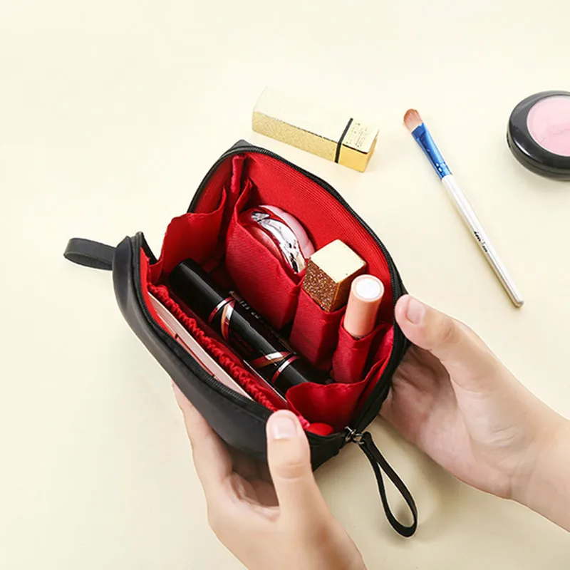 

1 pc Solid Cosmetic Bag Korean Style Women Makeup Bag Pouch Toiletry Bag Waterproof Makeup Organizer Case
