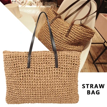 

2020 new ladies portable straw bag summer beach bag, bohemian style large capacity ladies beach bag handbag, summer essential