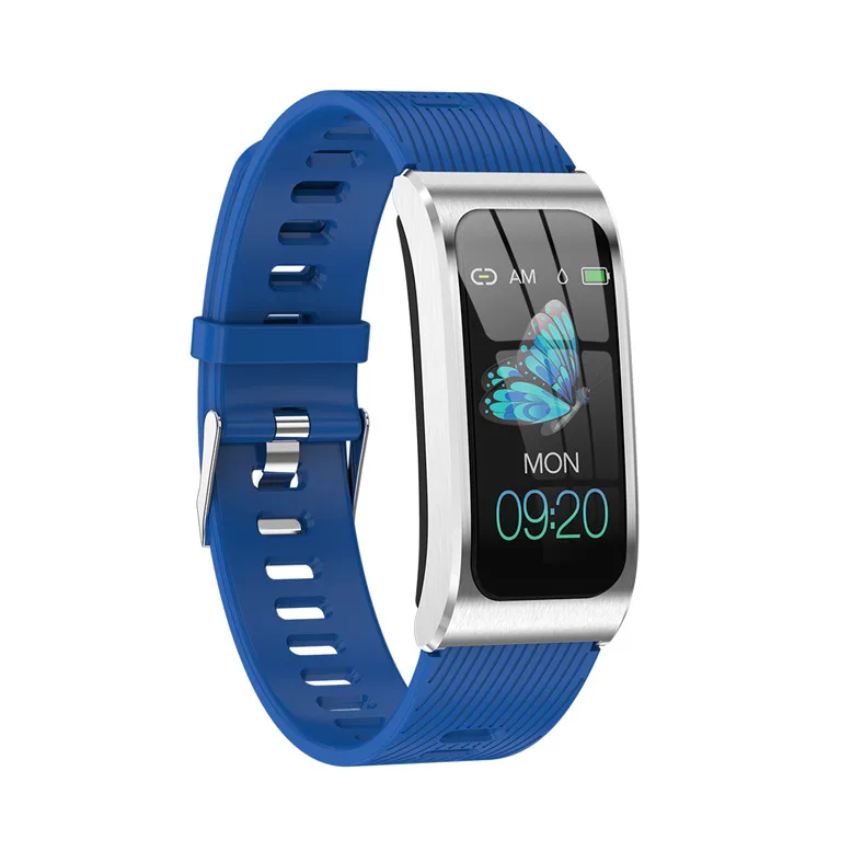 Мужские Смарт-часы AK12, умный браслет для женщин, IP68, водонепроницаемый, для измерения артериального давления, для мужчин, строгий контроль за циклом, фитнес-трекер, умный Браслет - Цвет: Синий