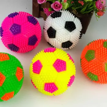 

6.5cm Elastic Led Bouncy Ball Club Decoration Portable Random Color Fans Soccer Flash Glowing Football Kid Toy Massage Sports