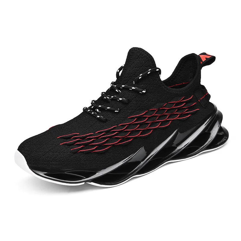 ZUFENG New Blade Running Shoes man Korean Cool Spring Shoes Non-slip Light Shock Absorber Breathable Sports Shoes Zapatos BALCK - Цвет: 9013Black