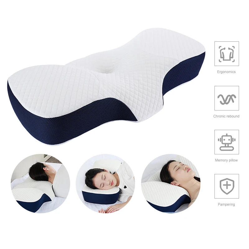 Side Sleeper Pillow Neck Shoulder Pain Contour Memory Foam Pillow