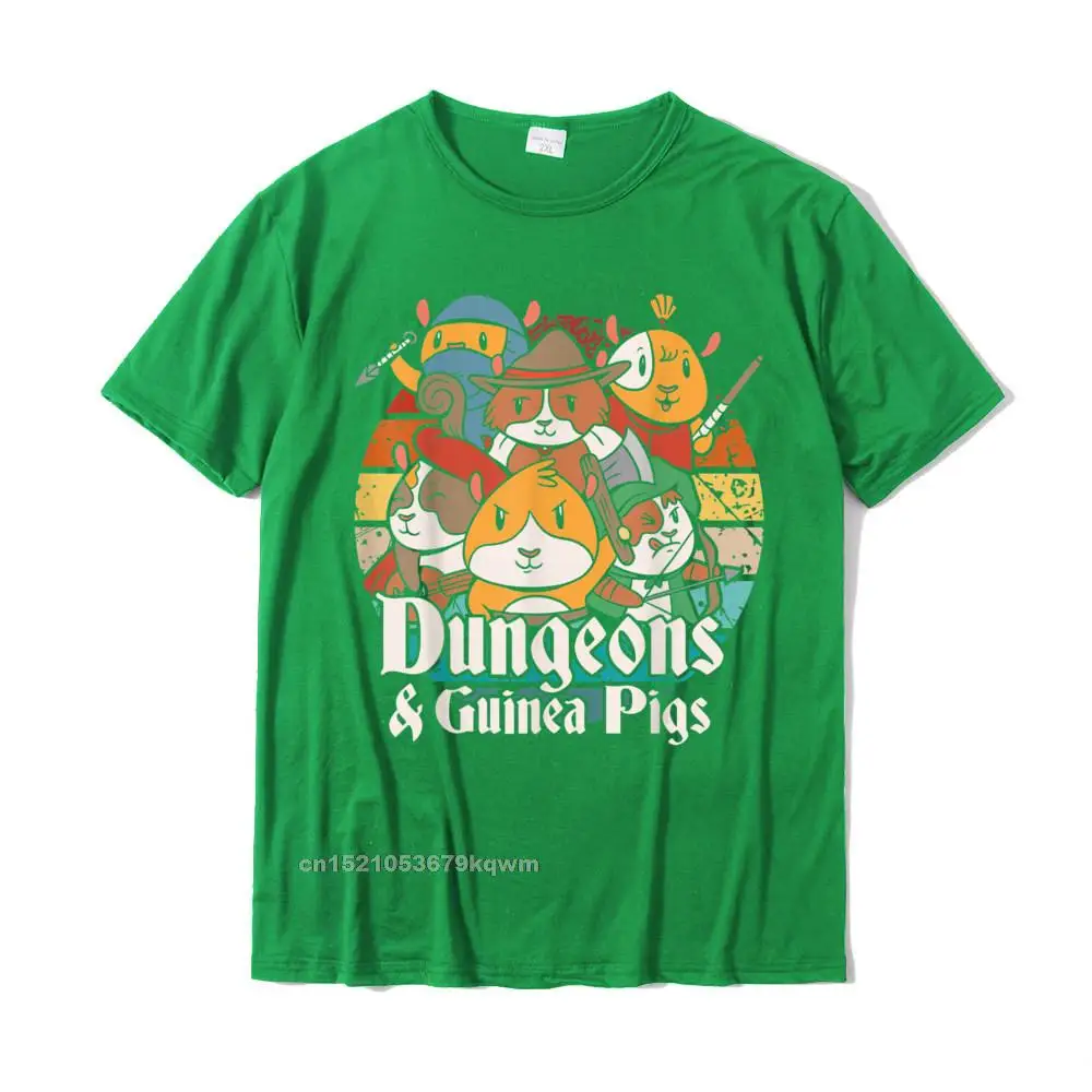 Comics O Neck T Shirt Mother Day Tops Tees Short Sleeve Company Pure Cotton Printing Sweatshirts Europe Mens Drop Shipping Dungeons And Guinea pigs Retro vintage Tabletop Gaming RPG T-Shirt__5250 green