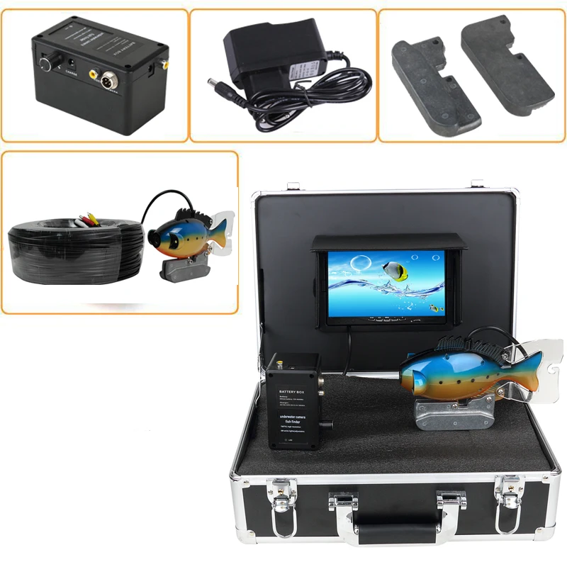 

IP68 Waterproof Underwater Camera Fishing Fish Finder Ice Camera System 7" LCD Monitor DVR Video Recorder
