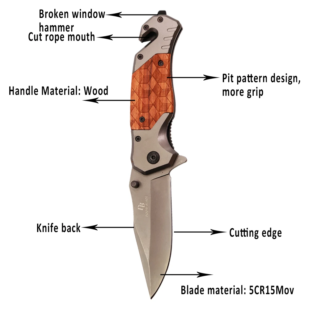 Складной нож для выживания на открытом воздухе, острый охотничий нож, портативный складной карманный нож, кемпинг, туризм, Рыболовный инструмент для барбекю D2