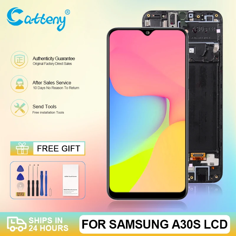 Оптовая продажа дисплей A30s для Samsung Galaxy A307 ЖК-дисплей с сенсорной панелью