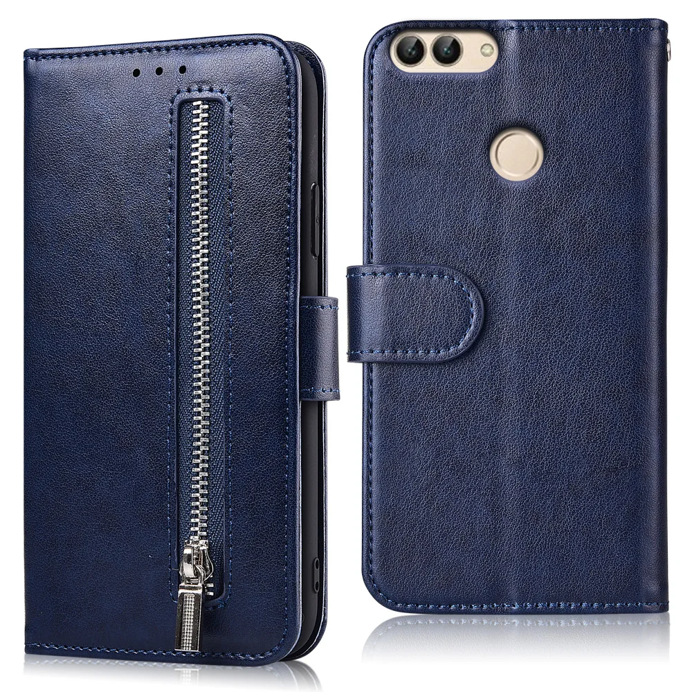Coque на huawei P Smart FIG-LX1 кошелек на молнии чехол FIG-LX1 чехол винтажная простая сумка для телефона P Smart Fundas облегающий чехол