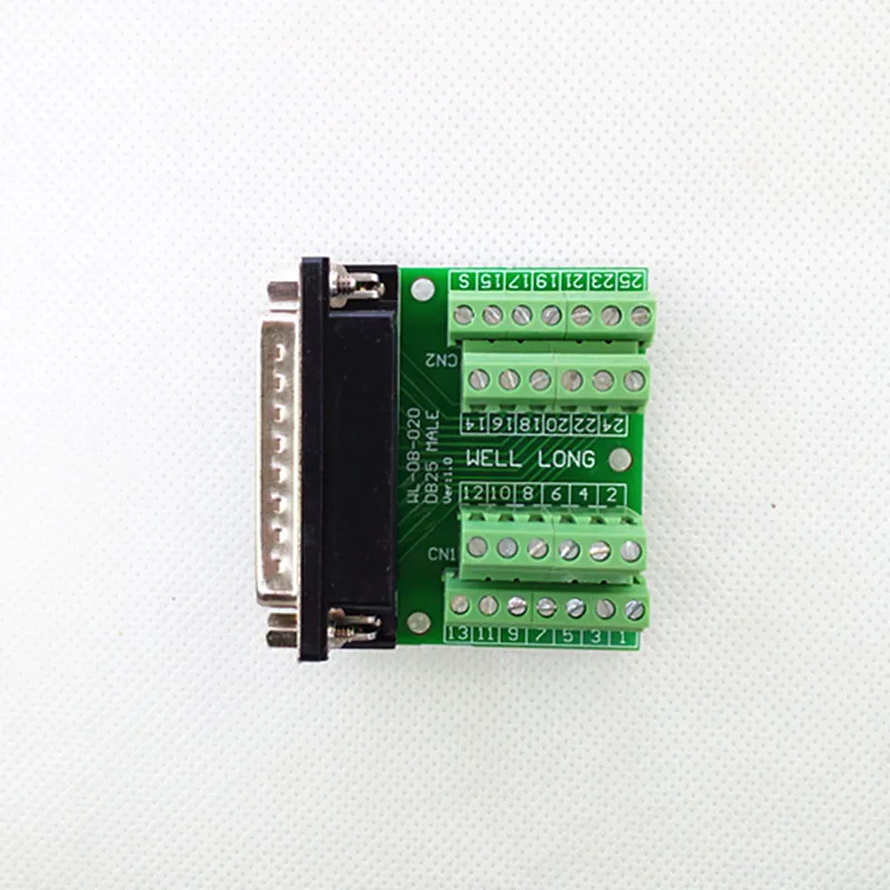 DB25 Мужская Breakout Board, D'SUB верхняя переходная плата, клеммный блок DSUB модуль