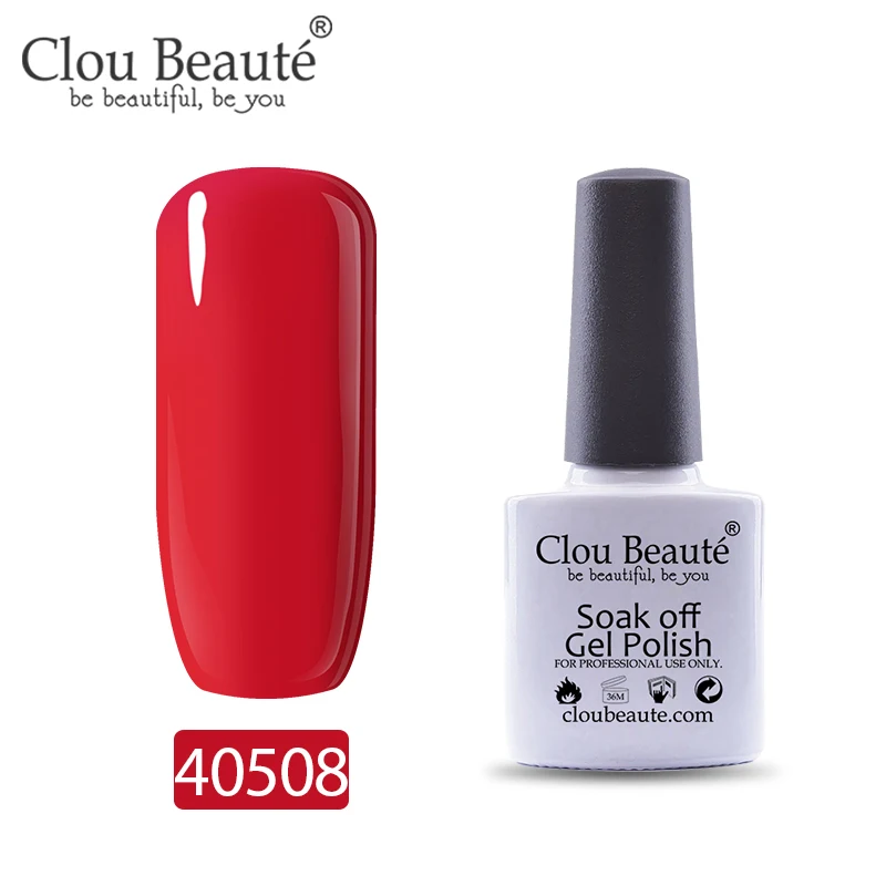 Clou Beaute 10 мл УФ гель маникюр, Полировка Ногтей Полупостоянный Замачивание от дизайна лак для ногтей, маникюр украшение верхней части пальто цветной гель - Цвет: 40508