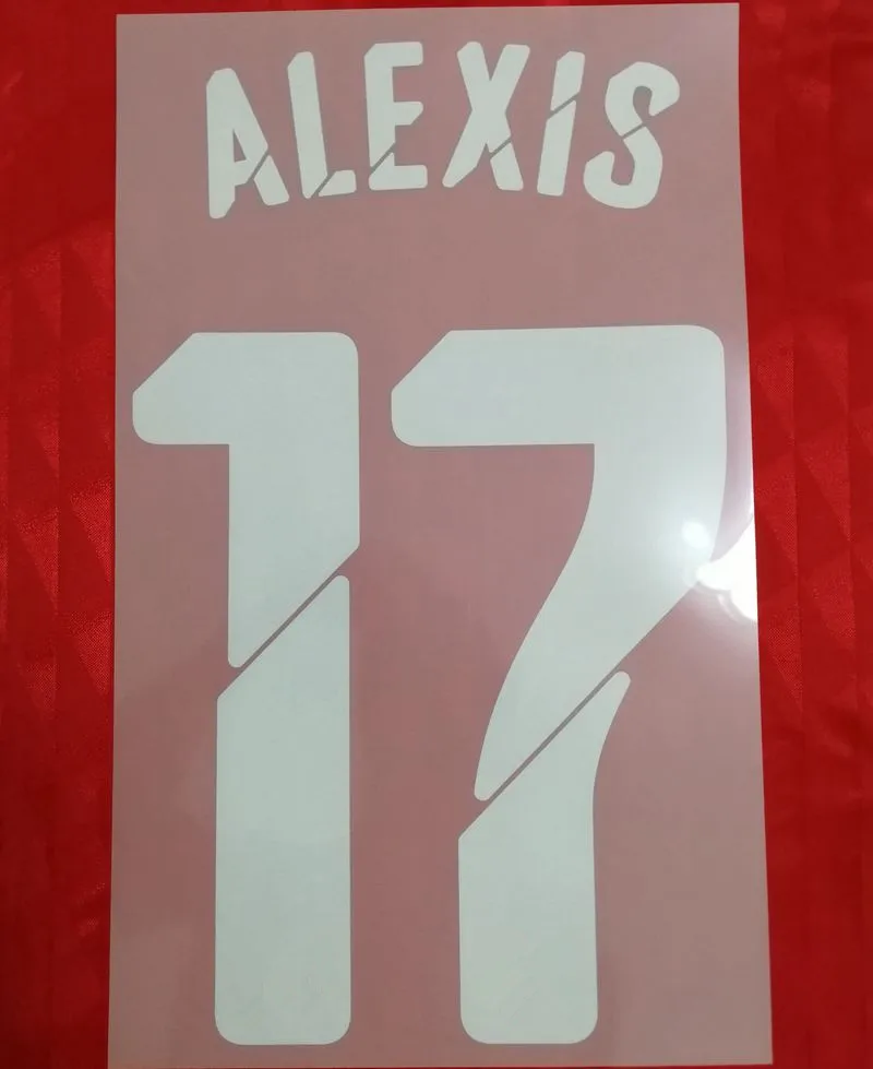 15 WALCOTT#14 шамберлен#15 RAMSEY#16 ALEXIS#17 плеер Nameset горячая штамповка патч значки - Цвет: ALEXIS