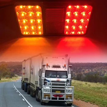 

2PCS 12V 24LED Tail Light Taillight Turn Signal Indicator Stop Lamp Rear Brake Light for Car Truck Trailer Caravan