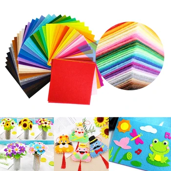 

40pcs/set Non- Felt Fabric Polyester Cloth Felt Fabric DIY Bundle for Sewing Doll Handmade Craft Thick Home Decor Colorful